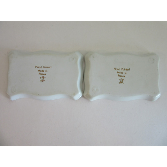Set of Two Vintage Ceramic Made in France Floral Pattern Ashtrays Small - Picture 2 of 4